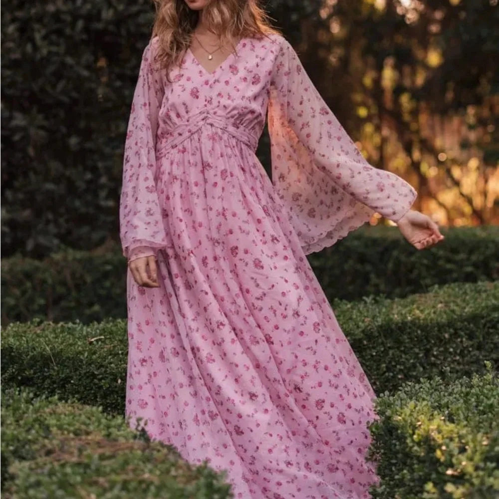 NWT JESSAKAE Rosamund pink dress 4x - Picture 1 of 2